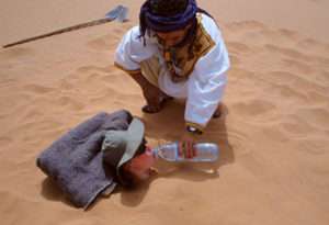 Sand bath in Merzouga Morocco