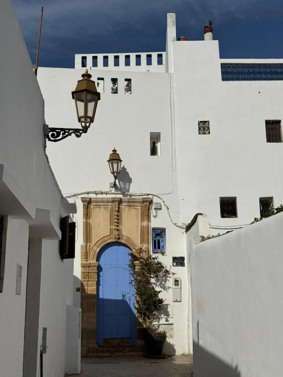 Traditional blue door of a house in the Kasbah of Oudayas during a Half Day Rabat City Tour